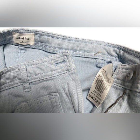 Aritzia Wilfred Free Modern Mid-rise Utility Pant/Gd Azurine blue - size 0 - Picture 9 of 9